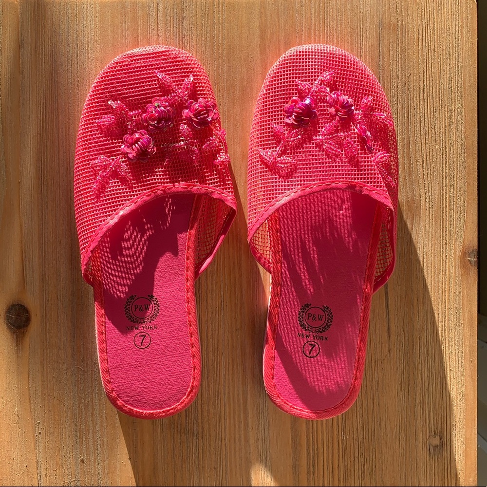 Y2K Flower Slippers
